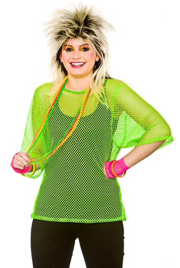 Netzshirt für Damen und Herren, 80er Party