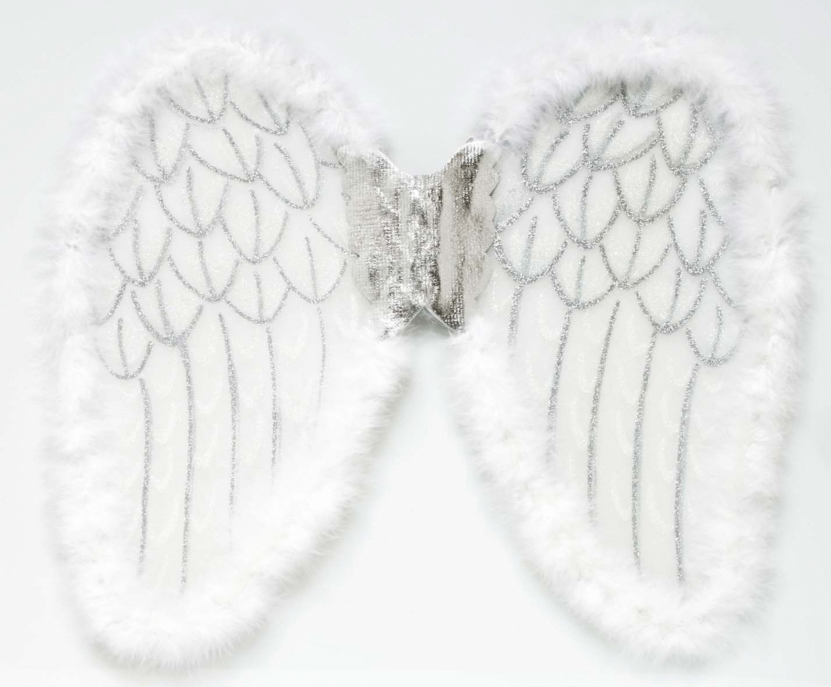 Engelsflügel mit Glitzer und Marabou