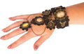 Steampunk Armband mit Fingerring, viktorianisch