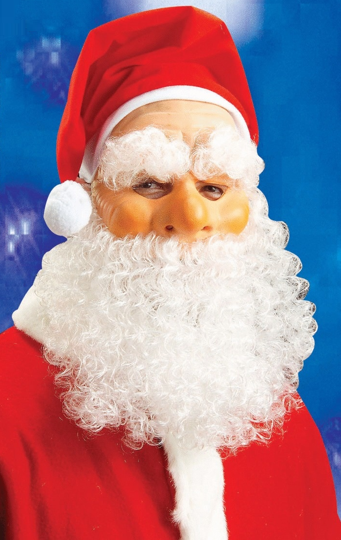 Samichlaus Maske mit Bart und Mütze