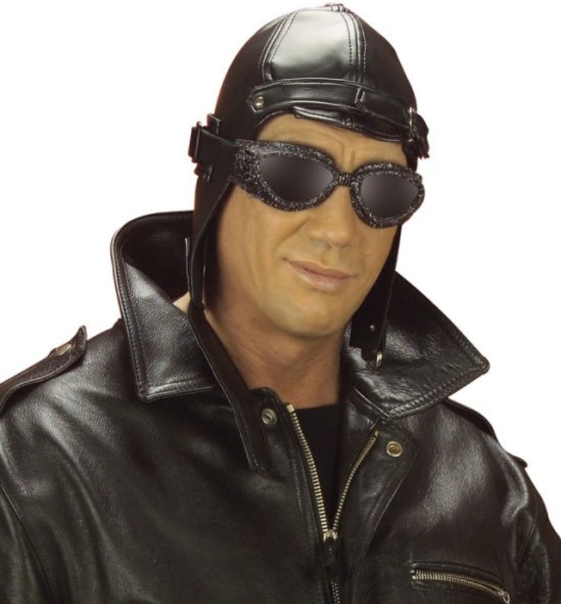 Pilotenmütze aus Kunstleder