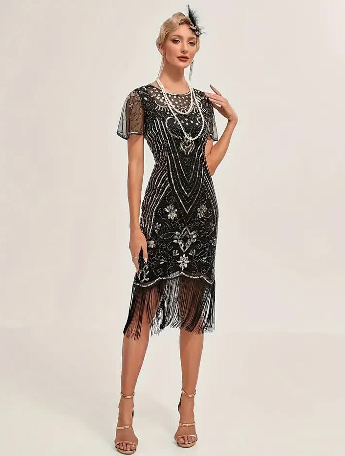 20er Jahre Kleid mit Pailletten – Flapper