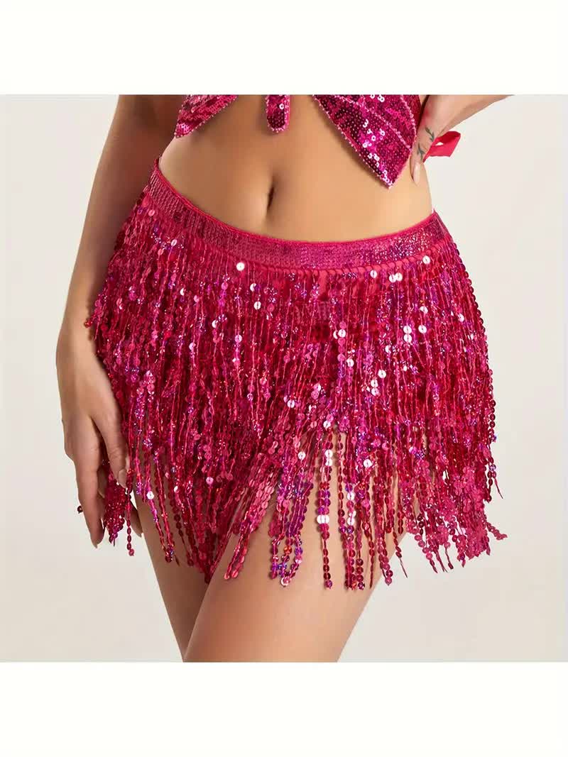 Pailletten Hüfttuch – Festival Dance Skirt
