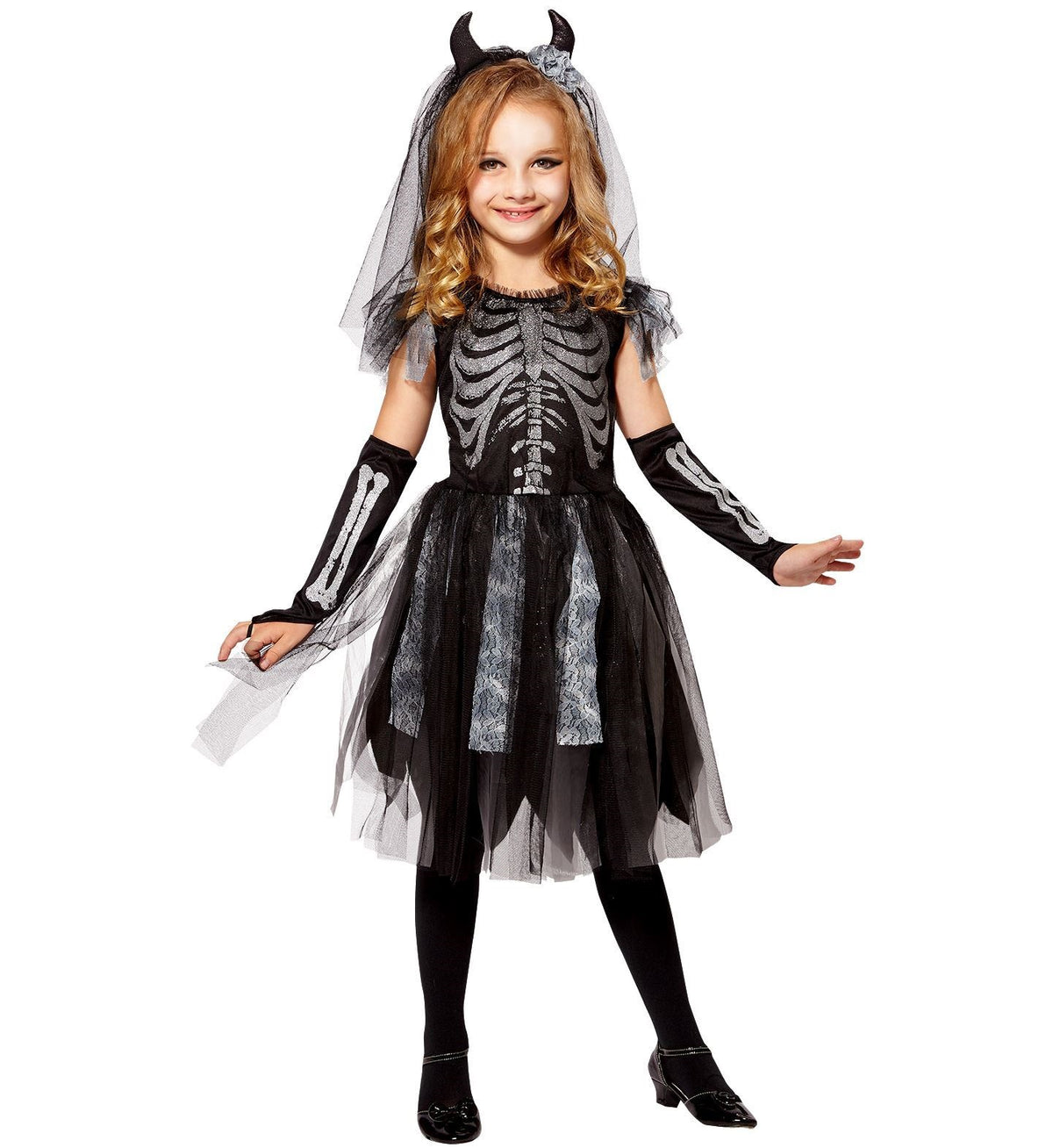 Dämon Kostüm für Mädchen – Halloween Kinderkostüm