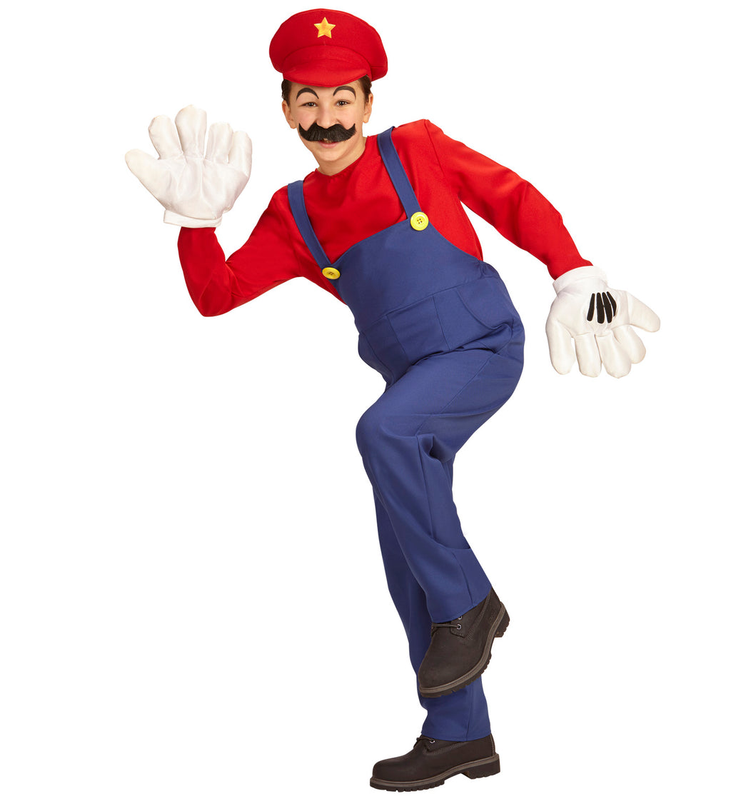 Super Mario Kostüm für Kinder mit Mütze