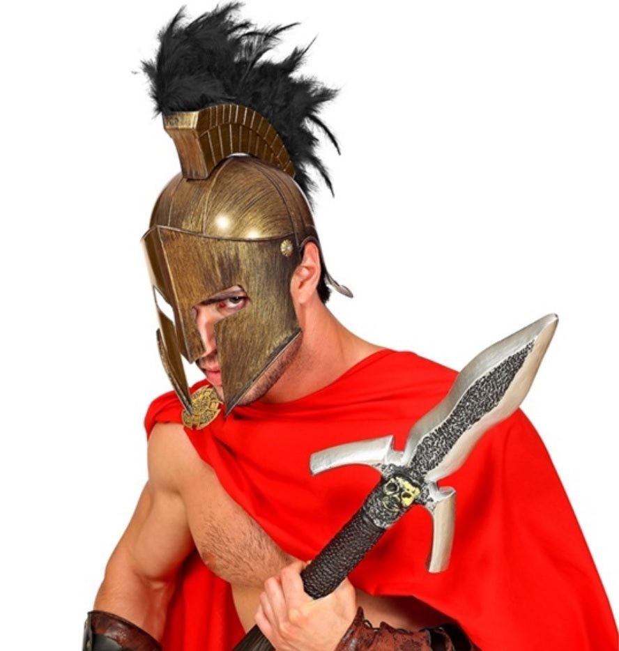 Spartacus Helm – Römerhelm mit Federkamm