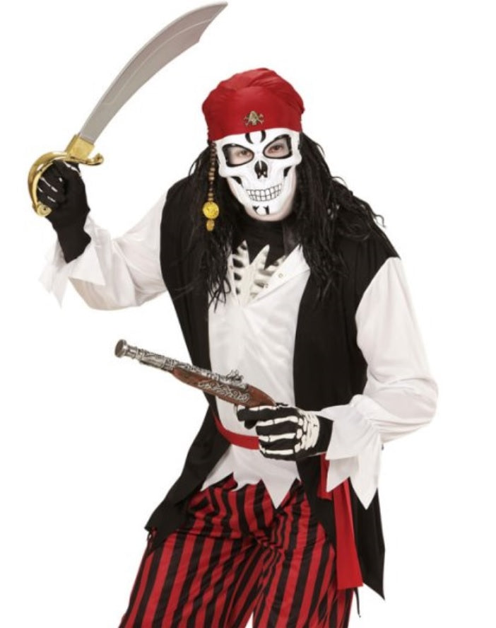 Skelett Maske Pirat mit Kopftuch – Totenkopf Maske