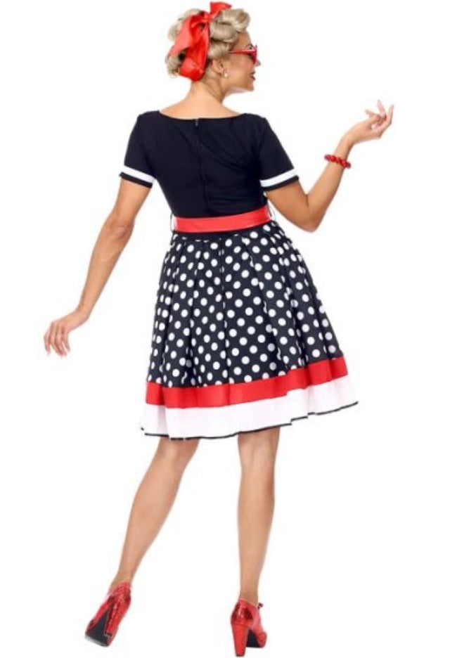 Rockabilly Kleid mit rotem Gürtel