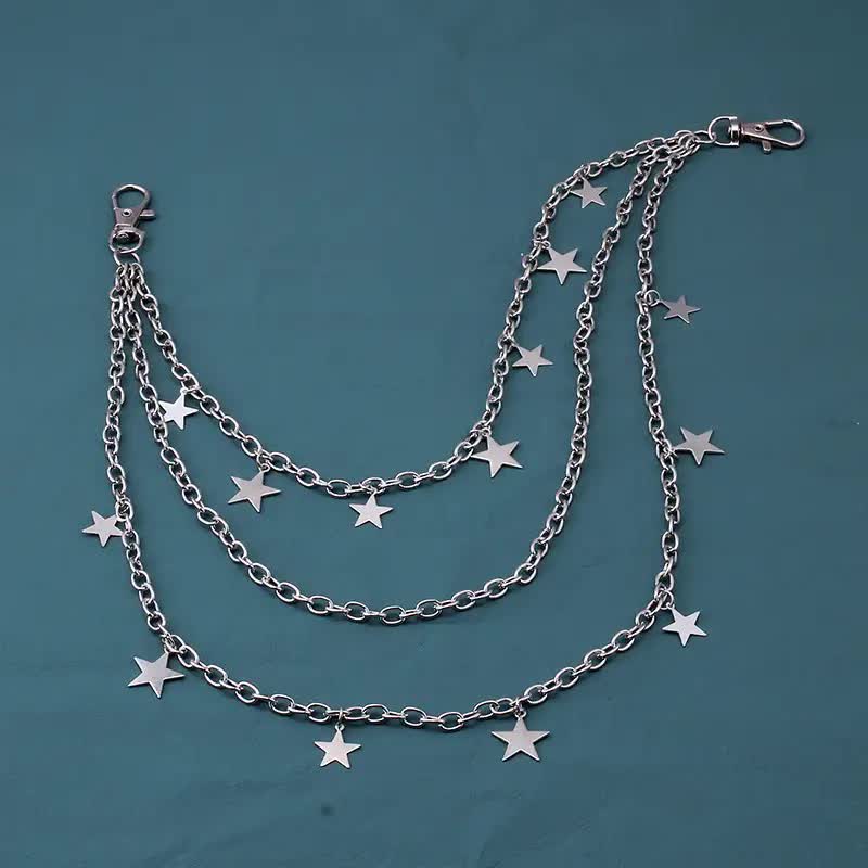 Hosenkette mit Sternen – Gothic Punk