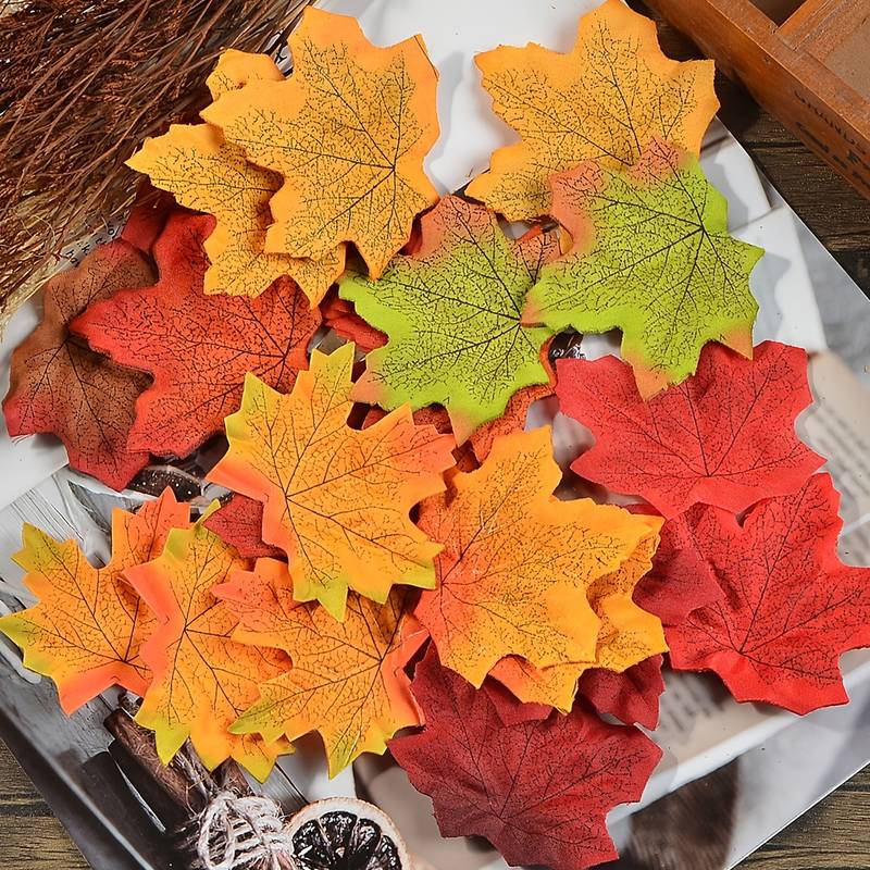 Ahornblätter Herbst Deko, 100 Stück
