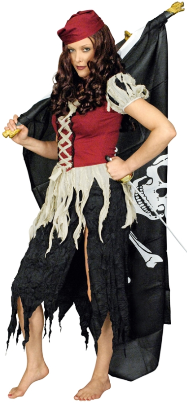 Zombie Piratin Kostüm für Damen