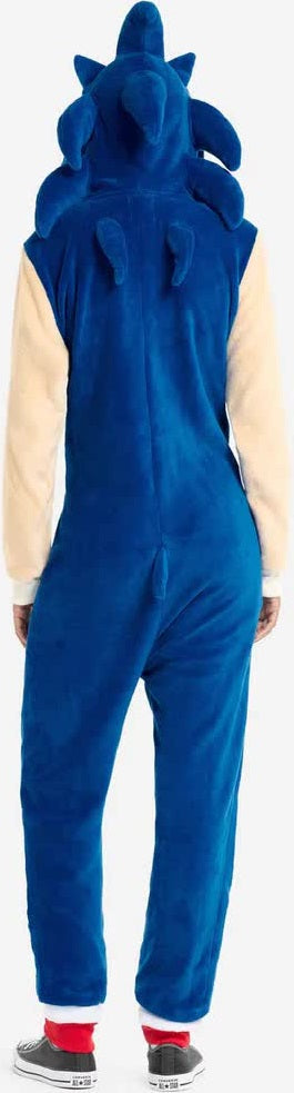 Sonic Kostüm für Erwachsene, Cosplay-Overall mit Kapuze
