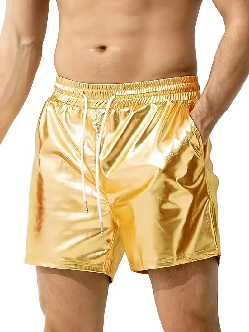 Glitzer Shorts mit Kordelzug