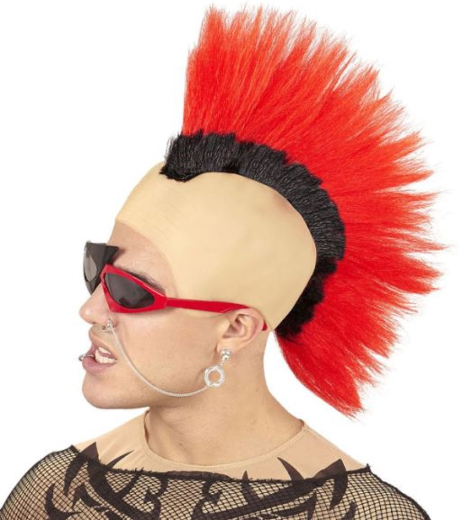Irokesen Glatze – Punk Perücke