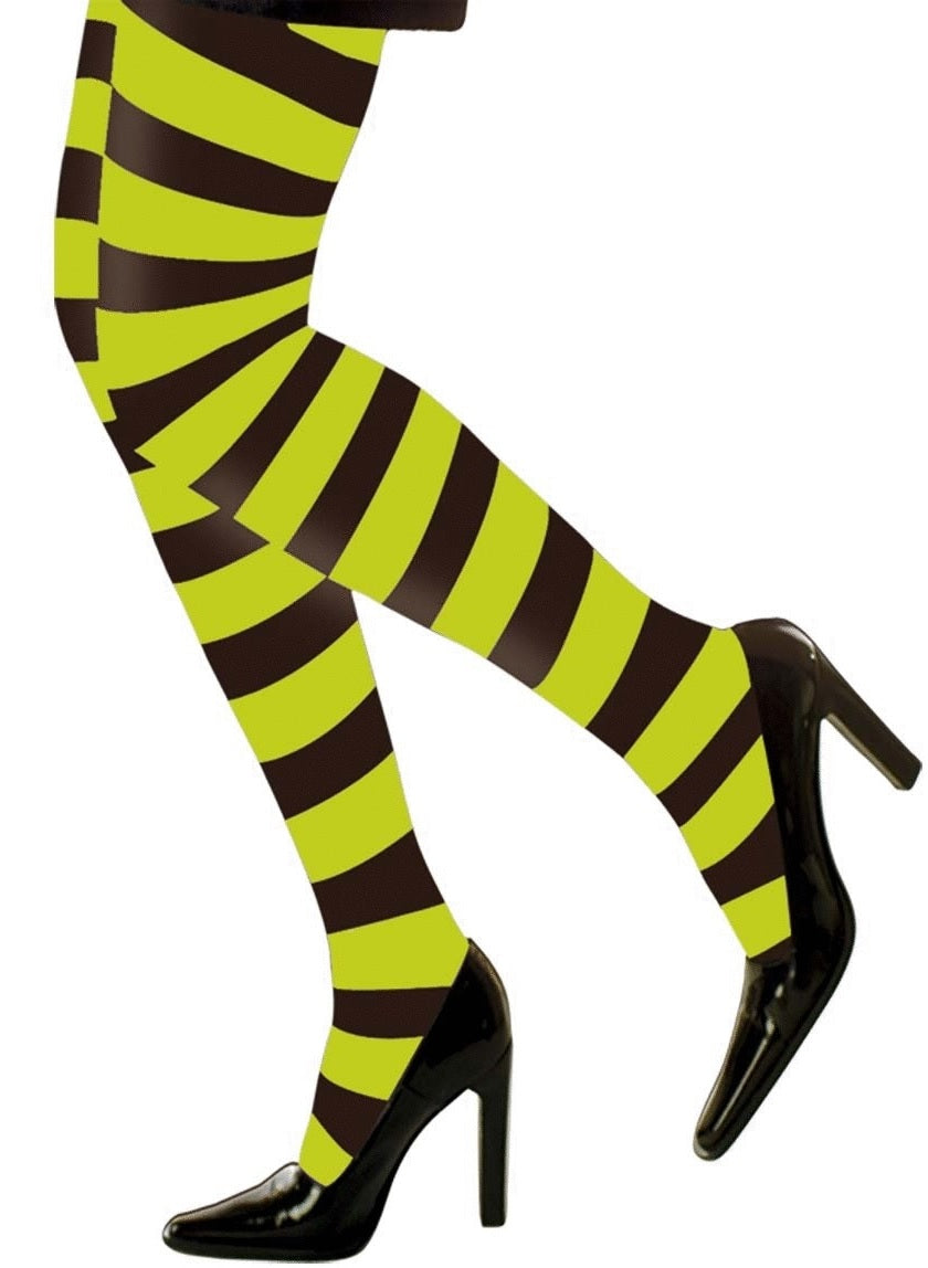 Ringelstrumpfhose für Halloween und Hexenkostüm