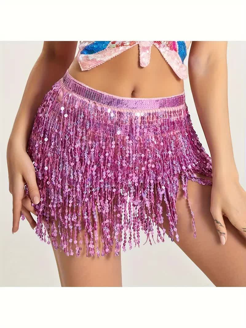 Pailletten Hüfttuch – Festival Dance Skirt