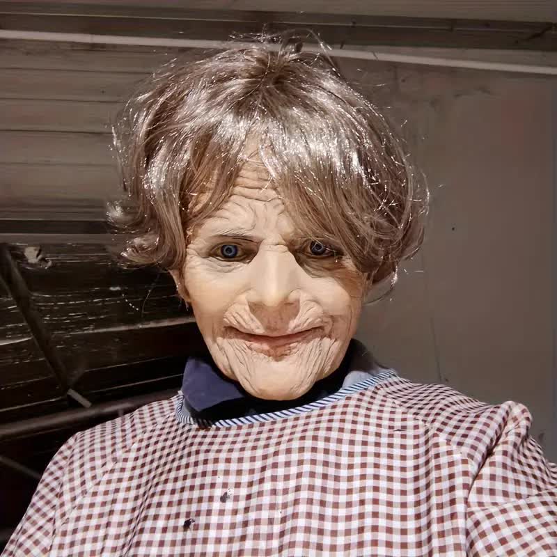 Englische Lady Maske – Granny Latexmaske