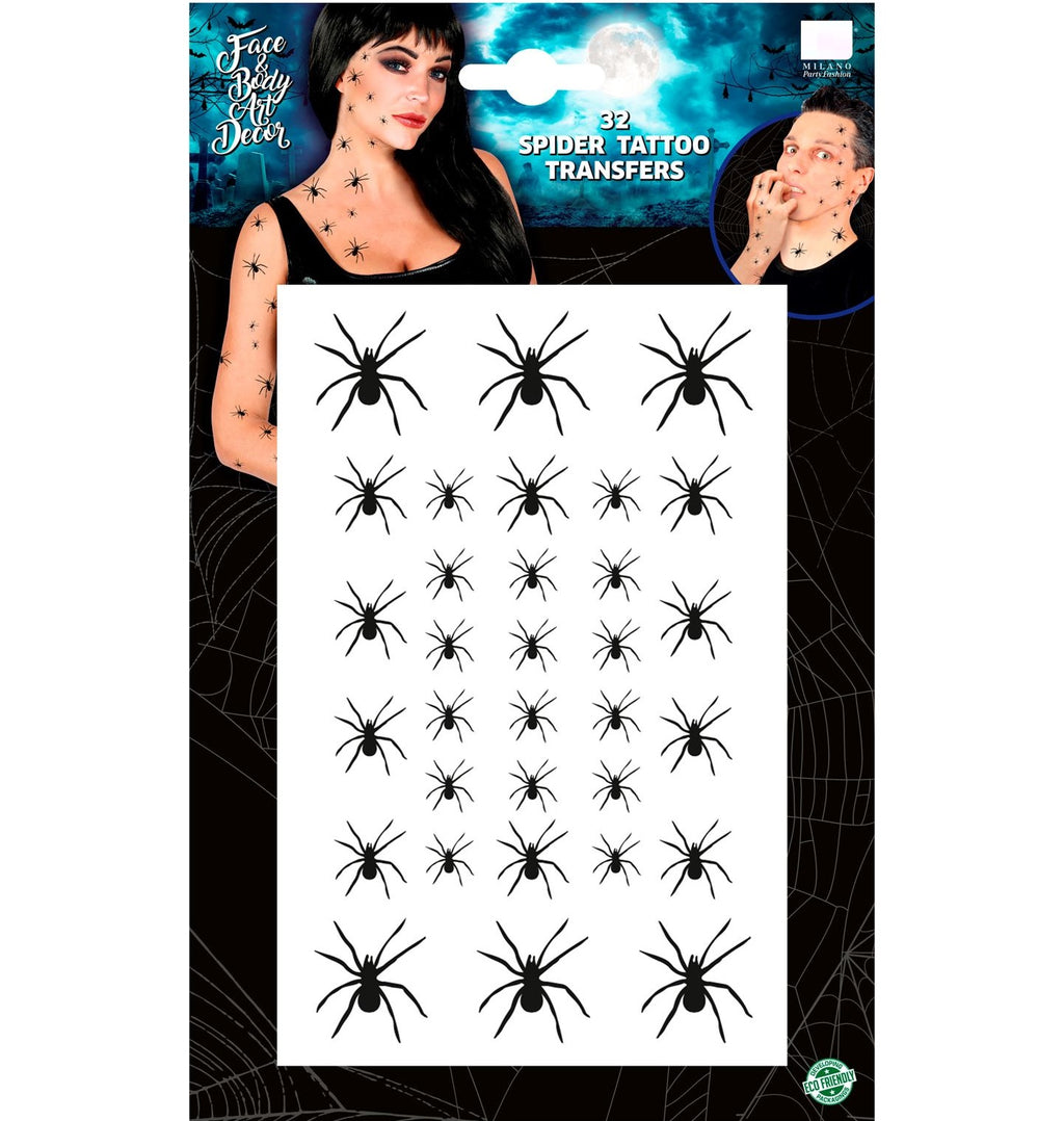 Spinnen Tattoos – 32 Stück Klebetattoos