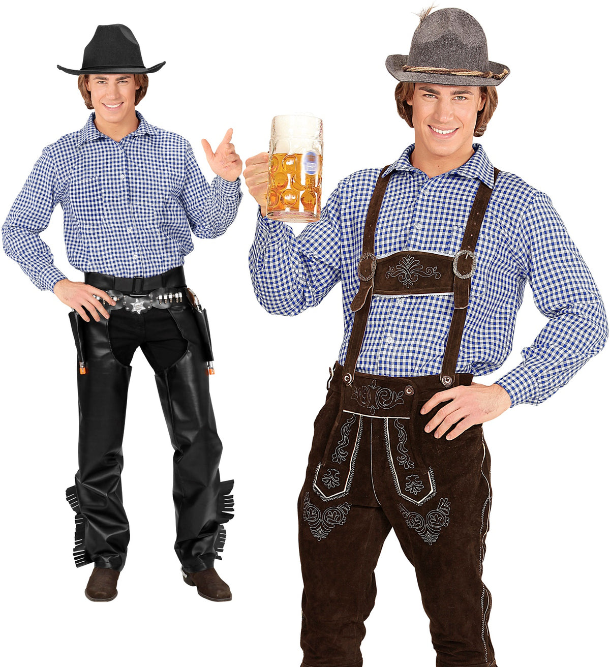 Trachtenhemd Herren mit Brusttasche