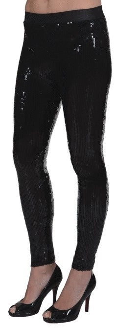 Glitzer Leggings mit Pailletten