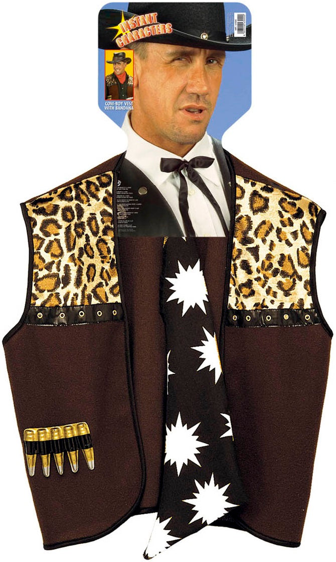 Cowboy Weste mit Halstuch – Western Gilet