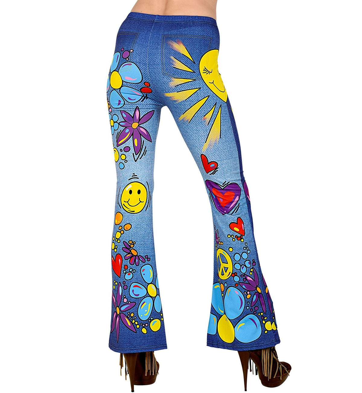 Hippie Schlaghose – Flower Power Leggings