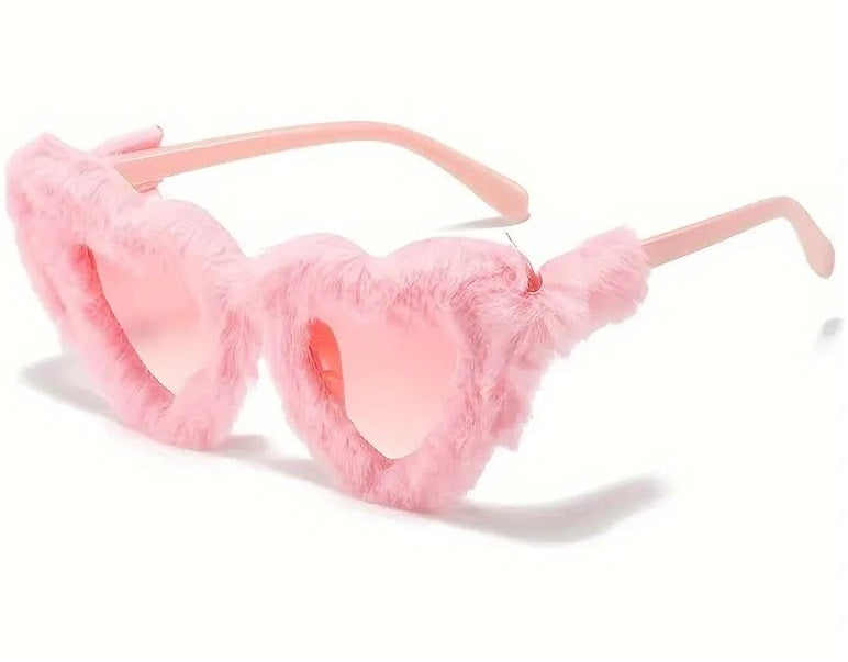 Herzbrille mit Plüsch – Après-Ski