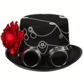 Steampunk Zylinder für Damen mit Rosen Verzierung
