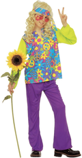 Flower Power Kostüm für Jungen – Hippie