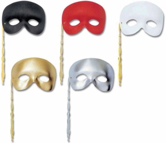 Basic Venezianische Augenmaske mit Stab