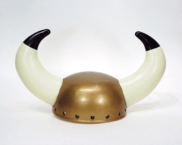 Wikinger Helm aus Plastik mit Hörnern