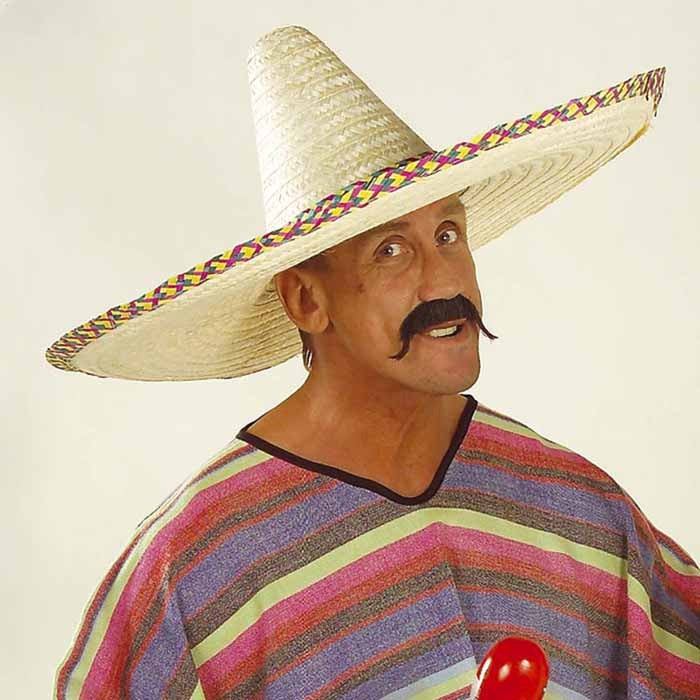 Sombrero natur für Erwachsene aus Stroh