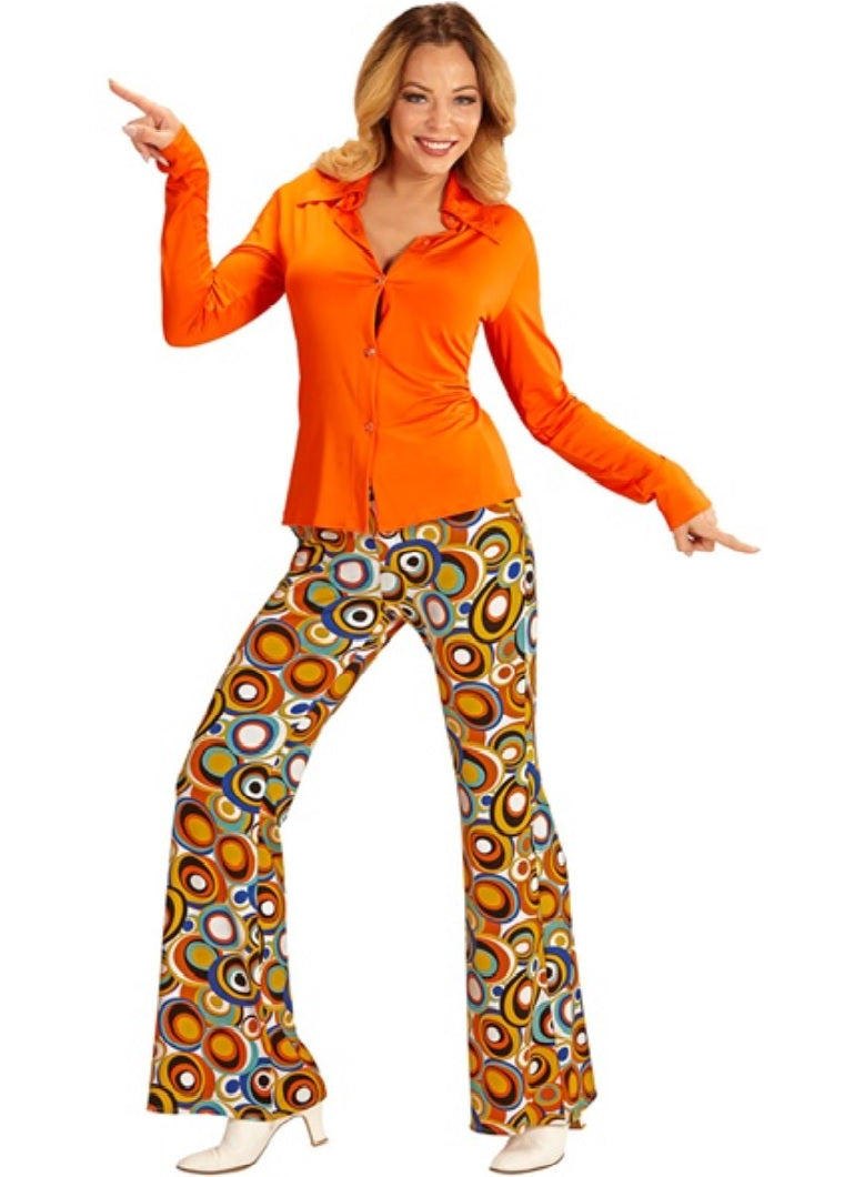 70er Jahre Disco Bluse für Damen