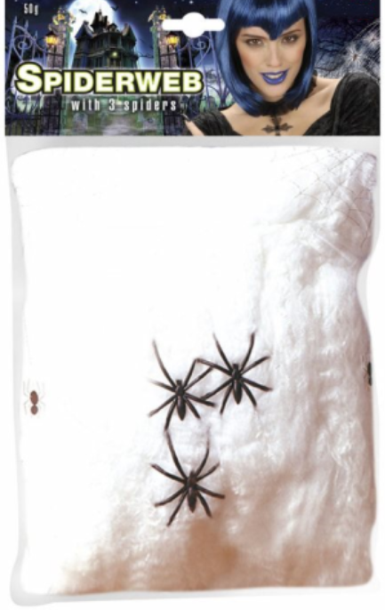 Spinnennetz mit Spinnen – Halloween Dekoration