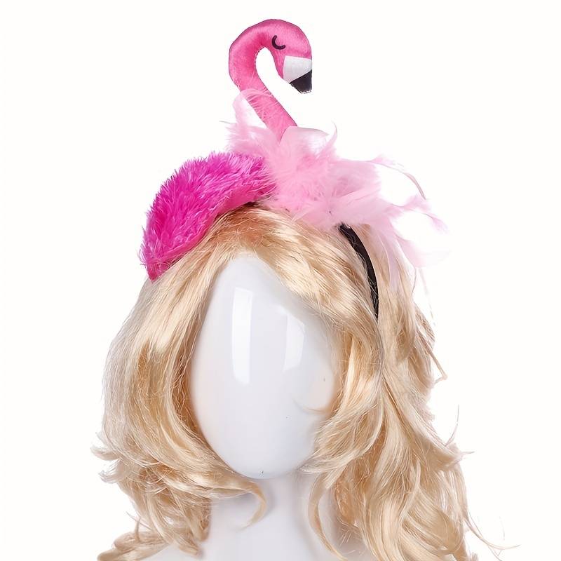 Flamingo Set – Haarreif & Federboa