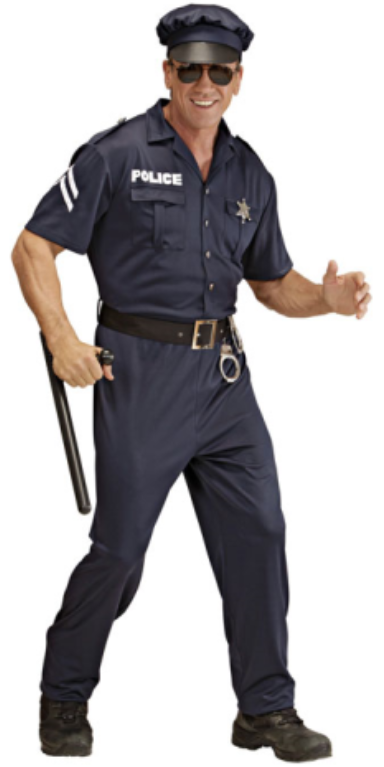 Polizist Kostüm Onesie für Herren