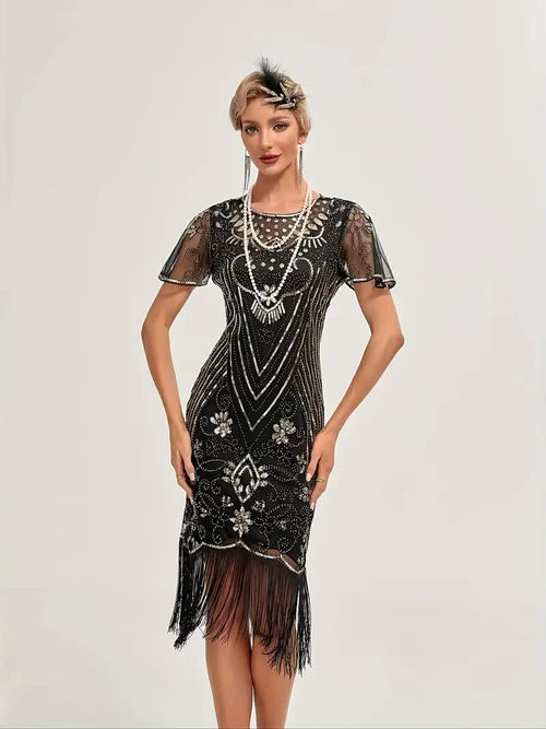 20er Jahre Kleid mit Pailletten – Flapper