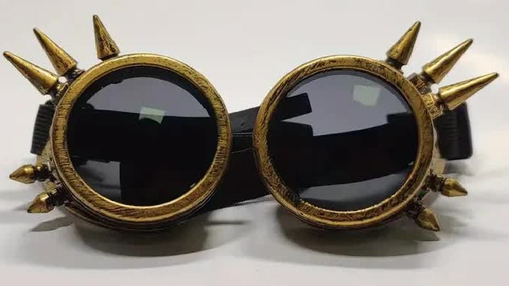 Steampunk Brille mit Spikes – Festival
