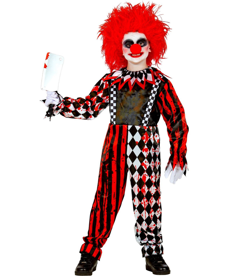 Killer Clown Kostüm für Kinder – Horror Pantomime