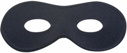 Augenmaske für Erwachsene, Stirn gewölbt – Maskenball