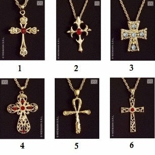 goldene Kreuzkette – Kostüm Schmuck