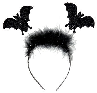Fledermaus Haarreif mit Glitzer – Halloween