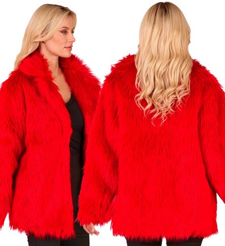 Lange Plüschjacke Unisex – Fake Fur Jacke