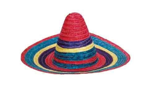 Bunter Sombrero für Erwachsene, gestreift