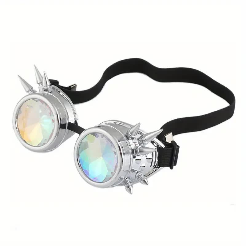 Space Punk Brille mit Spikes – Steampunk