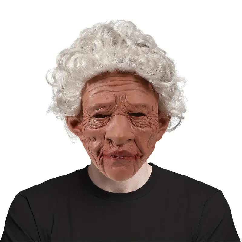 Dorf Grossi Maske – Grossmutter Latexmaske
