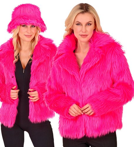 Kurze Plüschjacke Damen – 80er Fake Fur