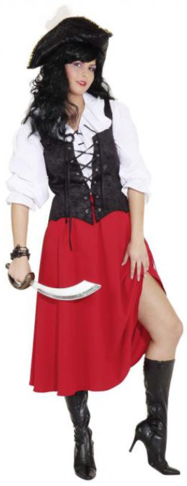 Piratenrock und Hexenrock mit Bändel zum Hochbinden