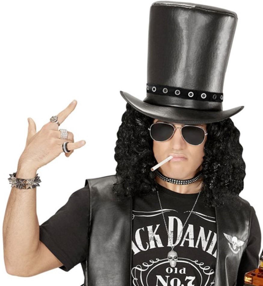 Slash Zylinder mit Nieten – Rockstar