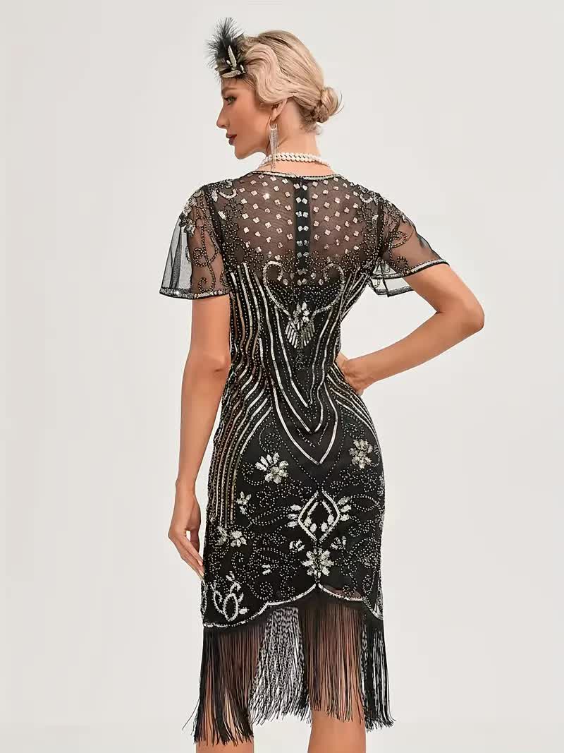 20er Jahre Kleid mit Pailletten – Flapper